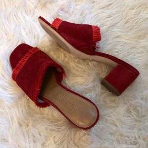 Red fringe shoe